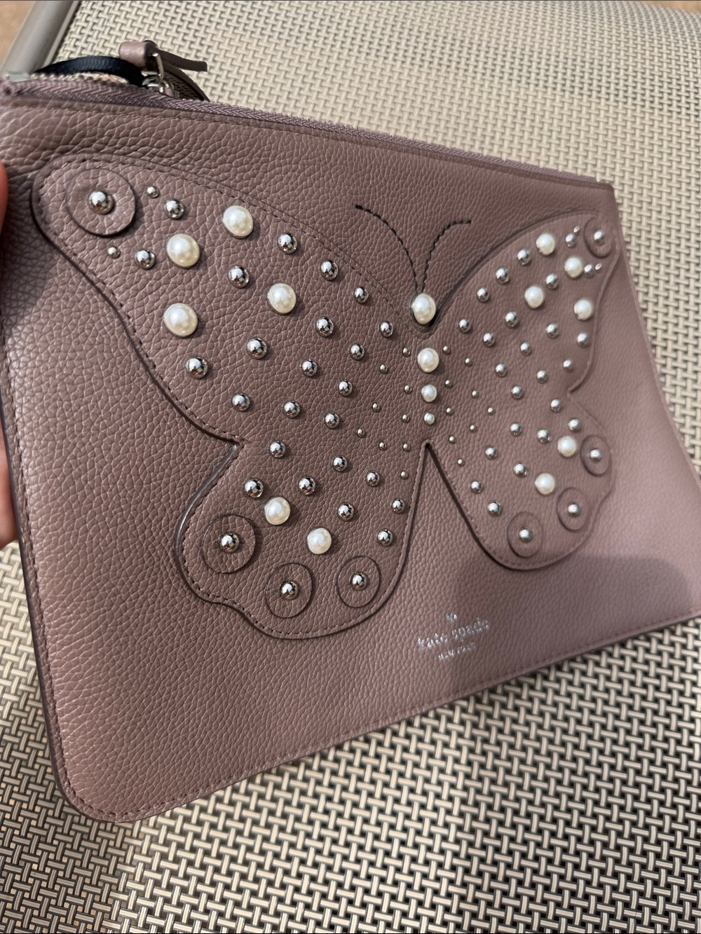 NWT Kate Spade Larchmont Avenue Gia Butterfly Clutch Pouch - Picture 2 of 4